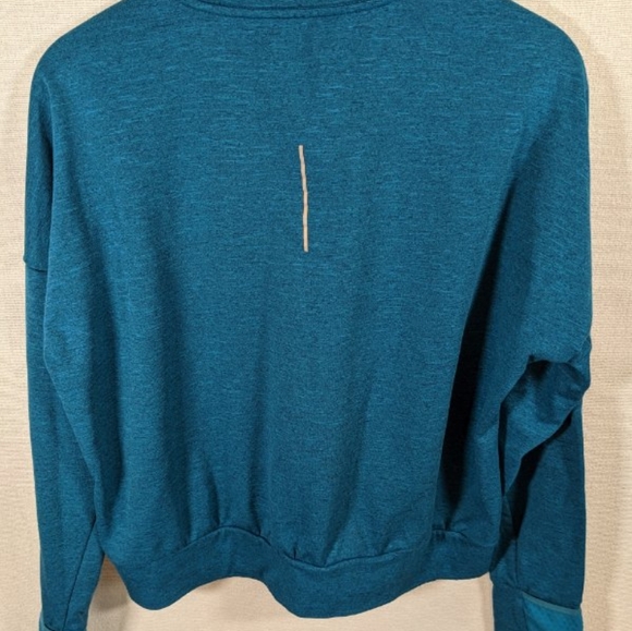 Nike Running Women's Cropped Style Sweatshirt Teal Color Size Medium - Picture 8 of 12